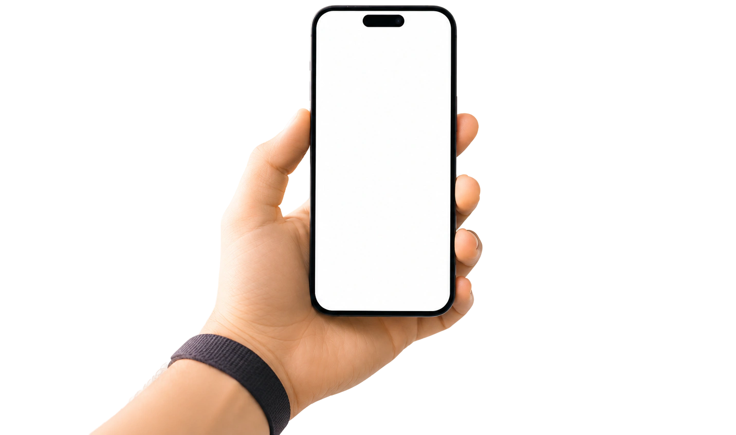 A hand holding a phone showing the Glome app