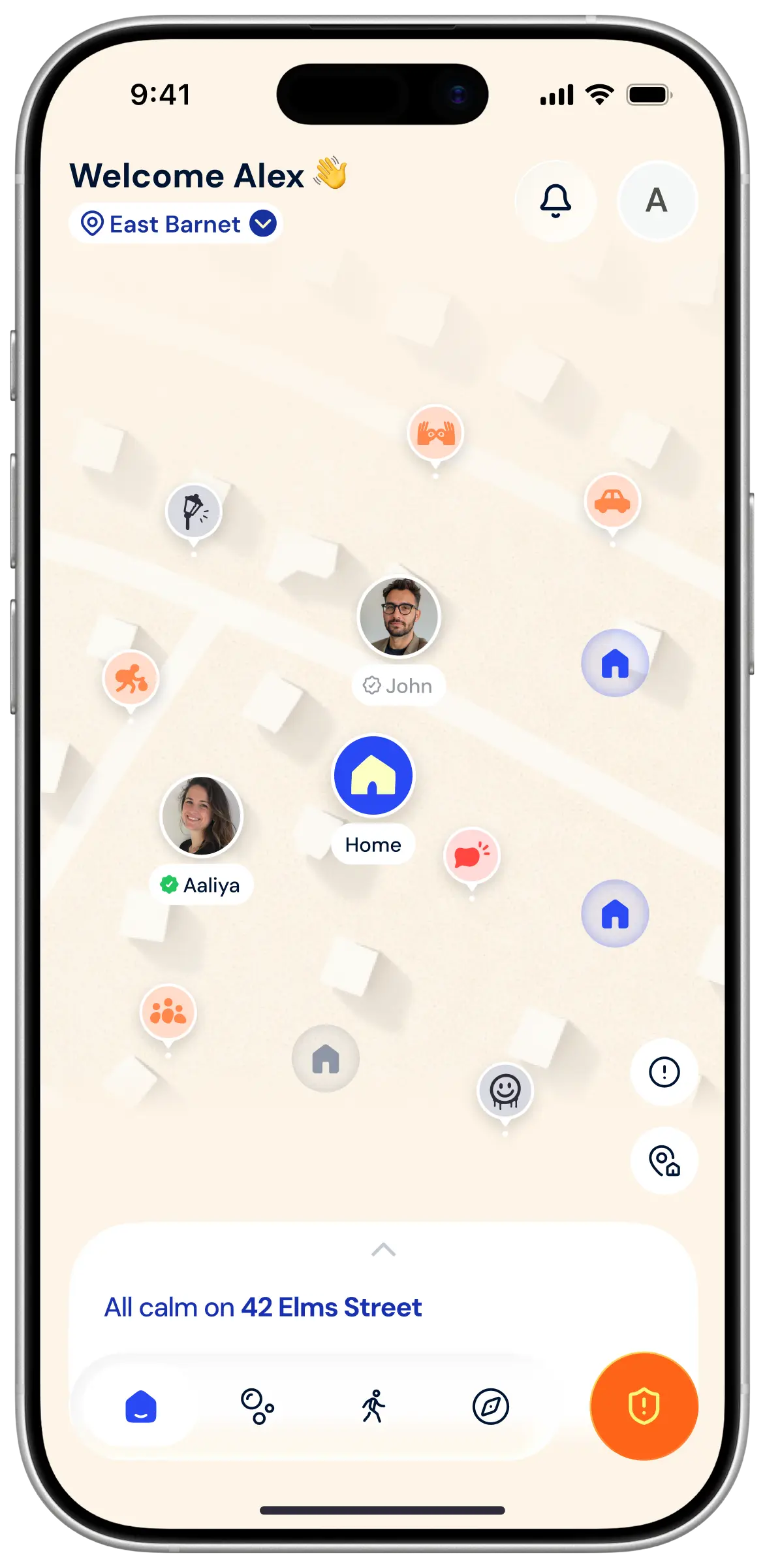 Glome app: welcome screen. What safe actually looks like